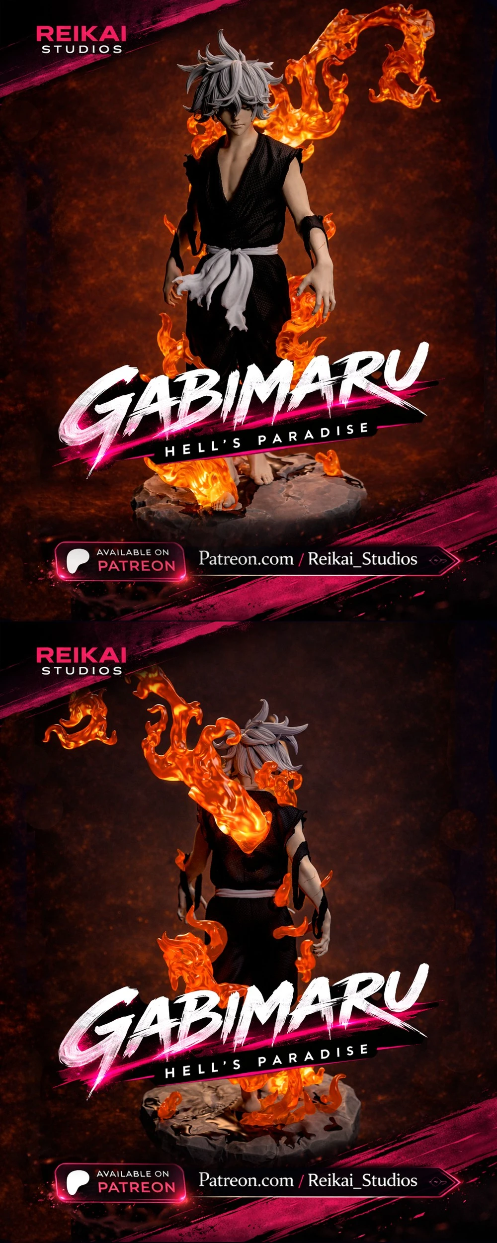 Gabimaru the Hollow β Hell's Paradise STL render Gabimaru the Hollow β Hell's Paradise 3D printable STL model