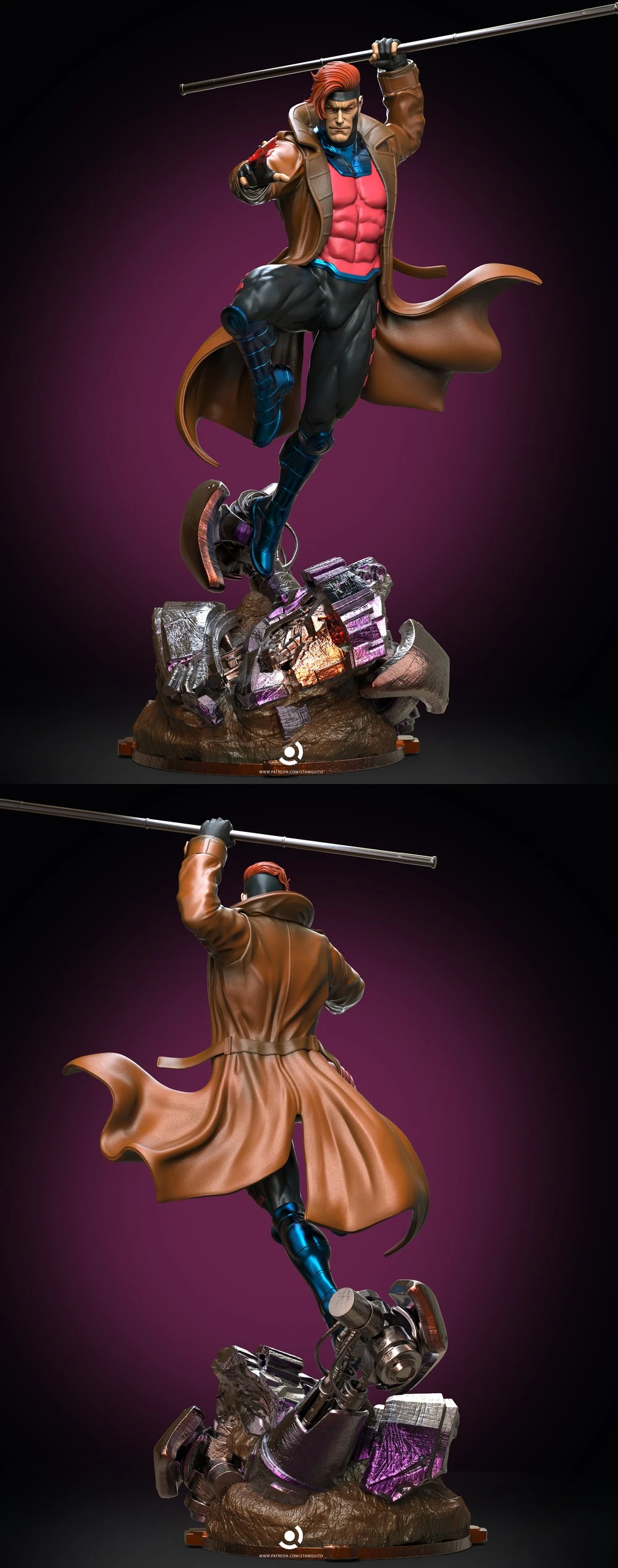 Gambit β Marvel STL render Gambit β Marvel 3D printable STL model