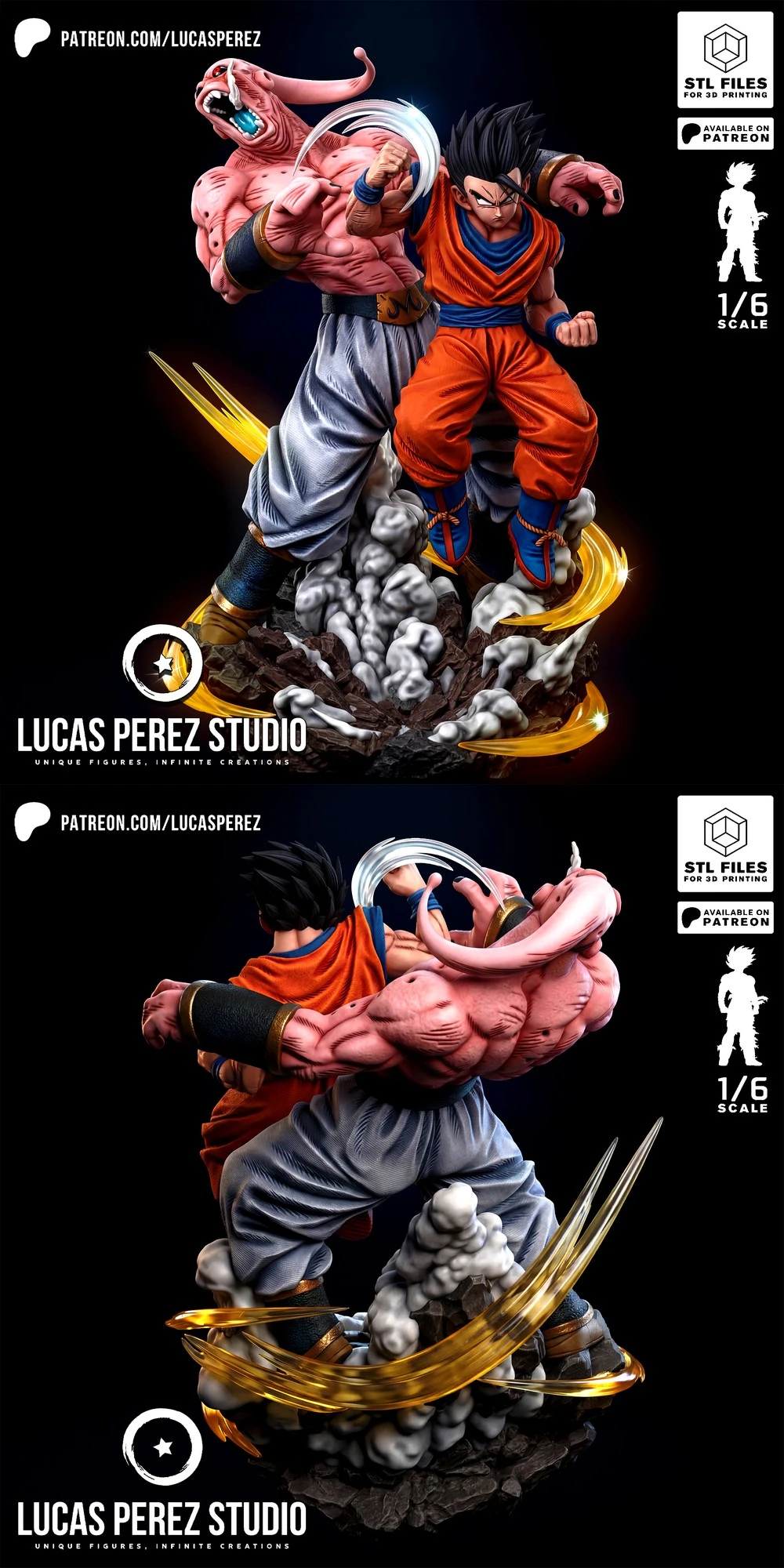 Gohan vs Buu — Dragon Ball 3D printable STL model