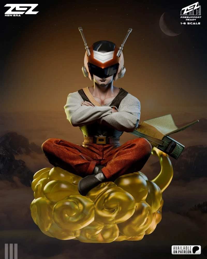 Gohan — Dragon Ball STL render Gohan — Dragon Ball 3D printable STL model