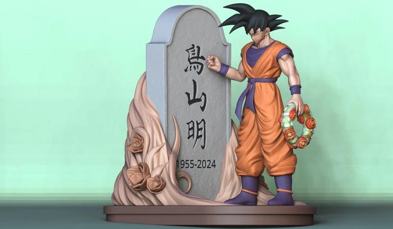 Goku Commemorates Akira Toriyama — Dragon Ball 3D printable STL model