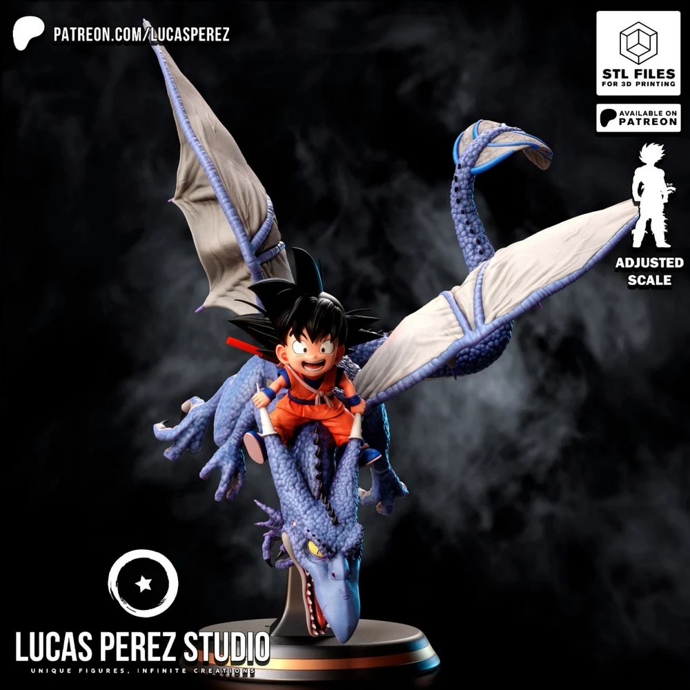 Goku Daima β Dragon Ball STL render Goku Daima β Dragon Ball 3D printable STL model