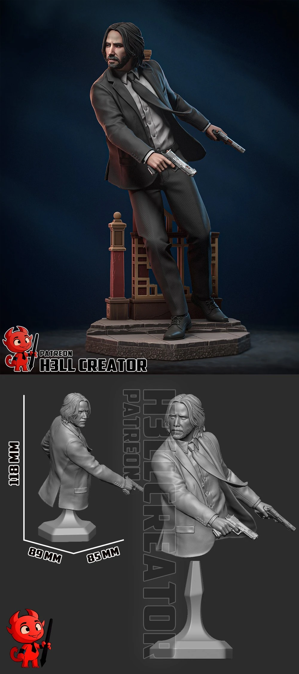 John Wick — John Wick 3D printable STL model