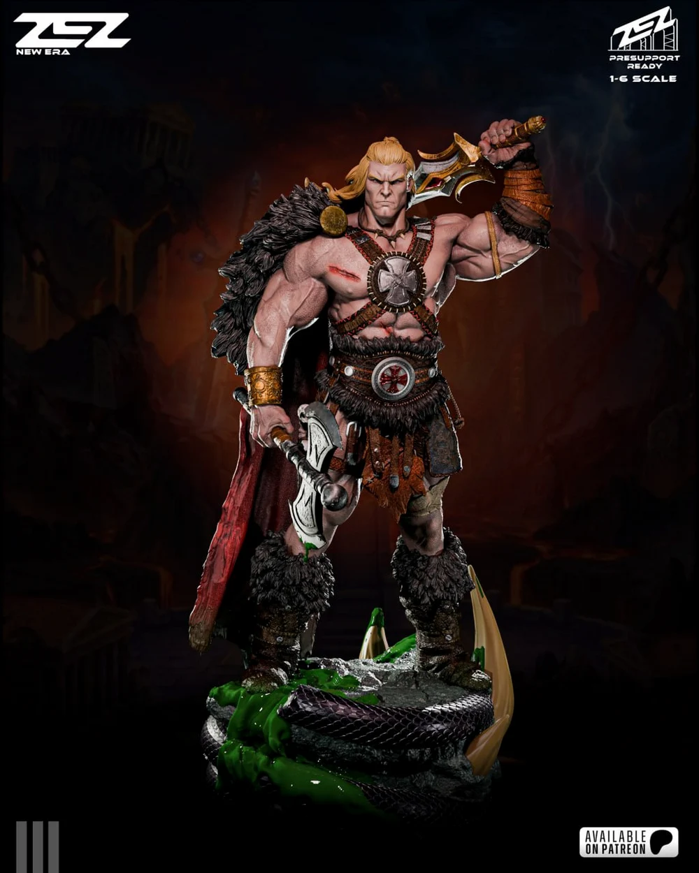 He-Man — Masters of the Universe STL render He-Man — Masters of the Universe 3D printable STL model
