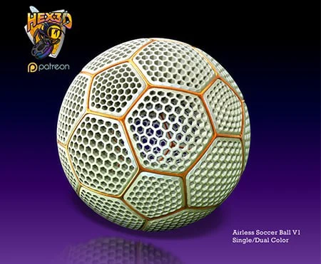 Airless Soccer Ball 3D printable STL model