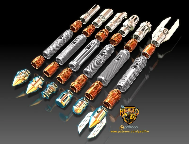 Saber Blade Shroud STL render Saber Blade Shroud 3D printable STL model