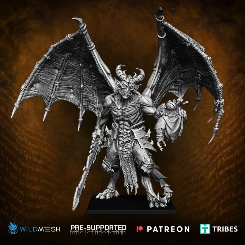 Infernal Demon Lord STL render Infernal Demon Lord 3D printable STL model
