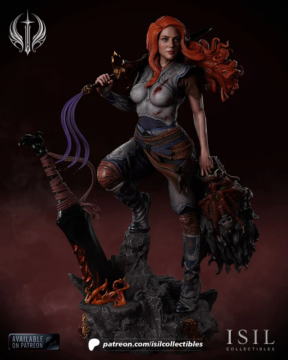 Laufey — God of War STL render Laufey — God of War 3D printable STL model