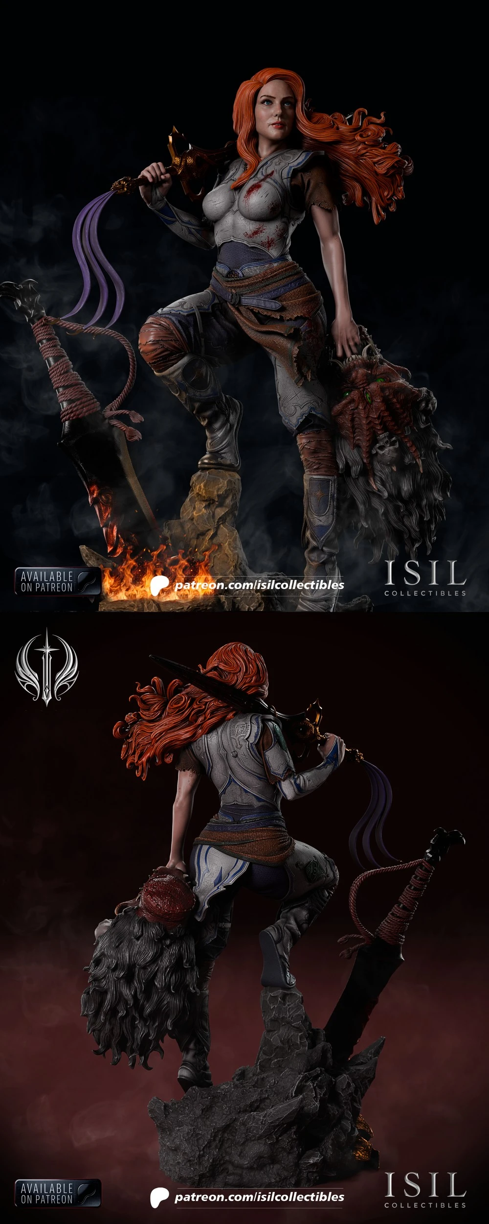 Laufey — God of War STL render Laufey — God of War 3D printable STL model