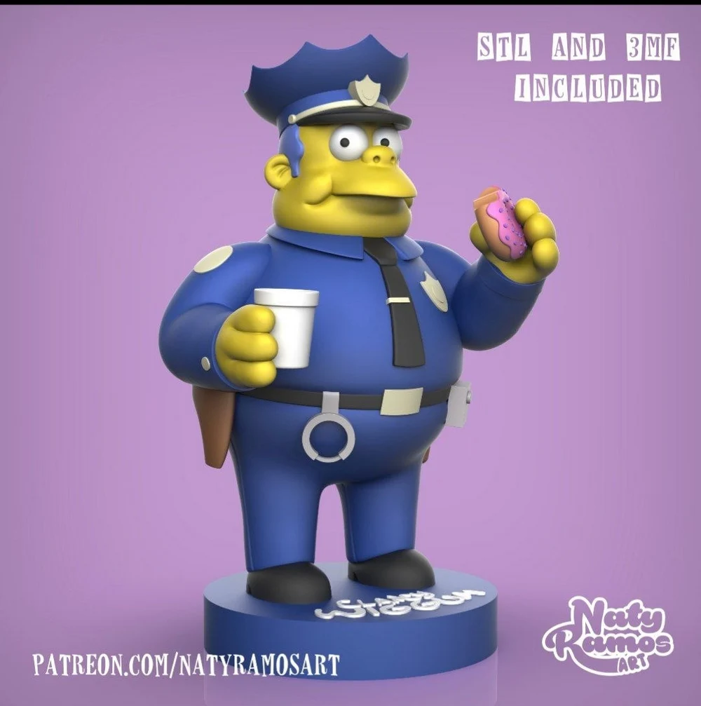 Chief Wiggum — The Simpsons 3D printable STL model