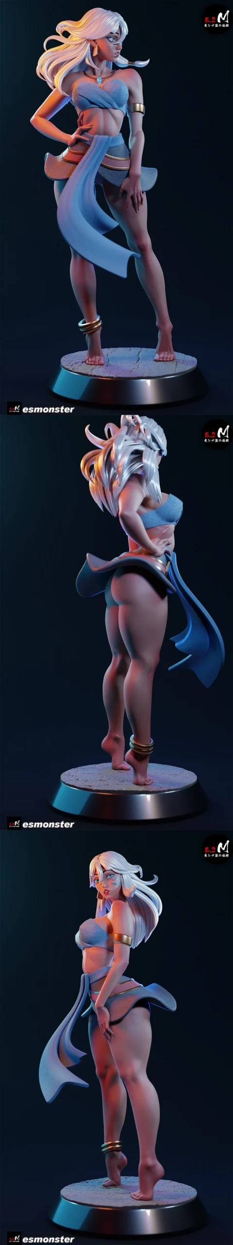 Kida — Atlantis: The Lost Empire STL render Kida — Atlantis: The Lost Empire 3D printable STL model