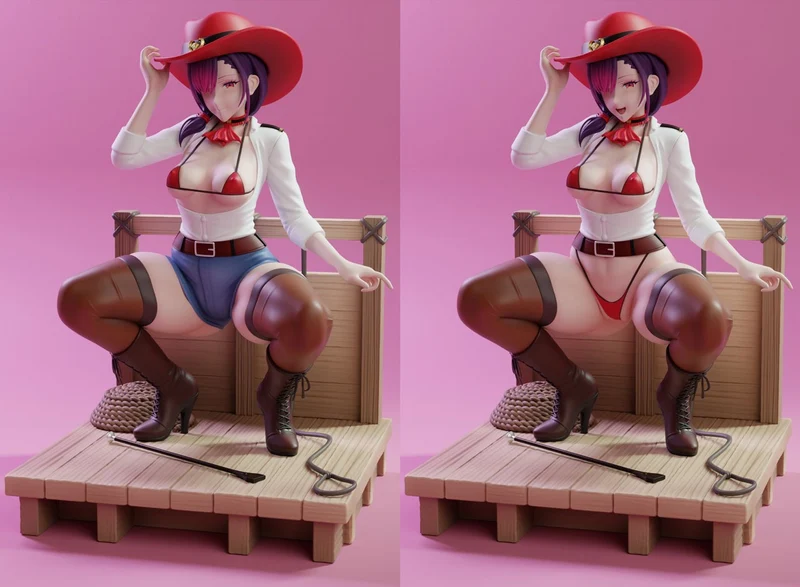 Cowgirl STL render Cowgirl 3D printable STL model
