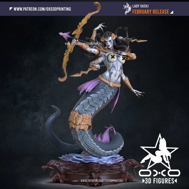 Lady Vashj — Warcraft 3D printable STL model