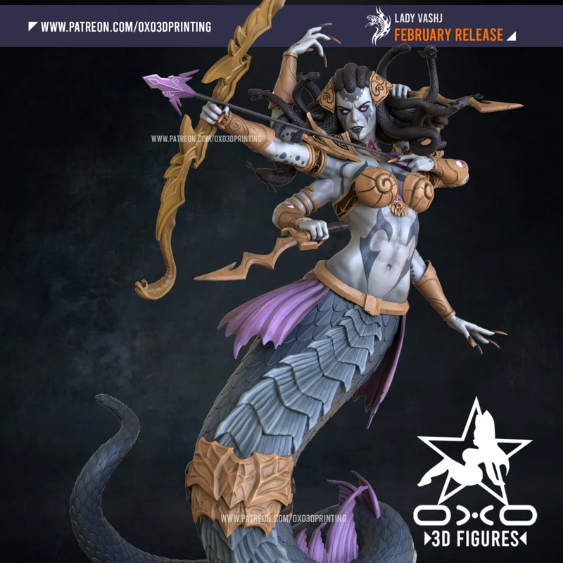 Lady Vashj — Warcraft 3D printable STL model
