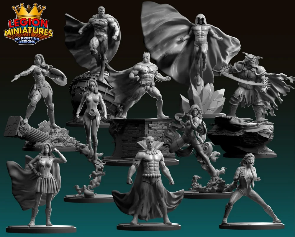 Legion Miniatures - July 2024 STL render Legion Miniatures - July 2024 3D printable STL model