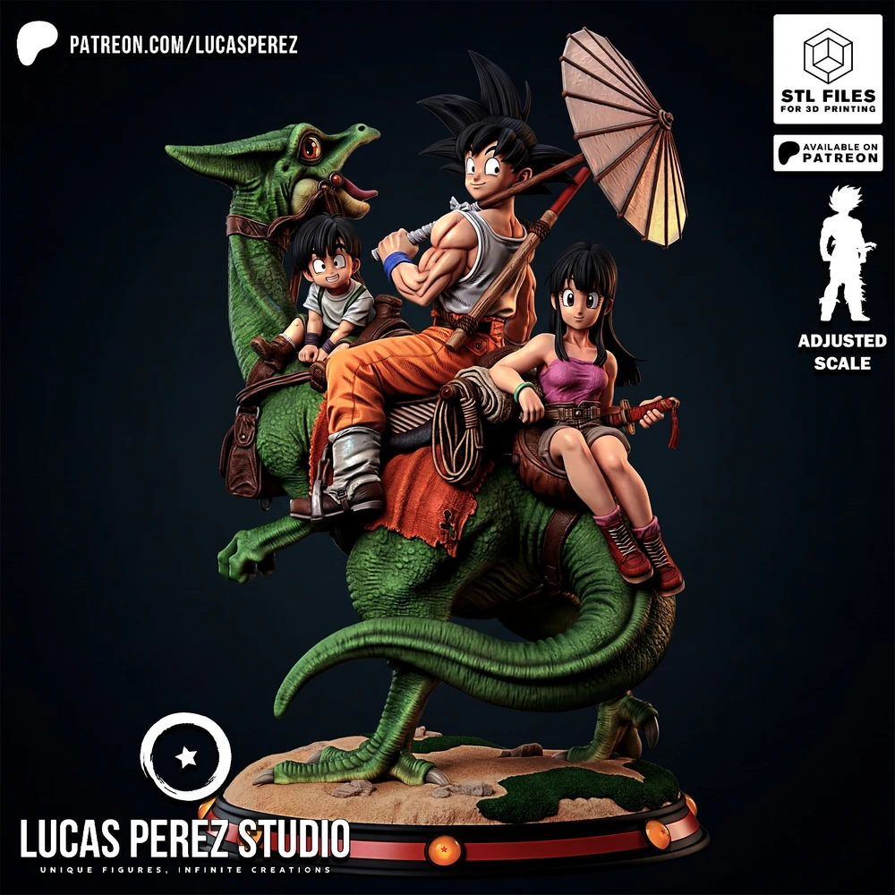Goku & Family Diorama — Dragon Ball 3D printable STL model