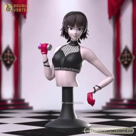 Makoto Niijima Queen Dancewear — Persona 5 STL render Makoto Niijima Queen Dancewear — Persona 5 3D printable STL model