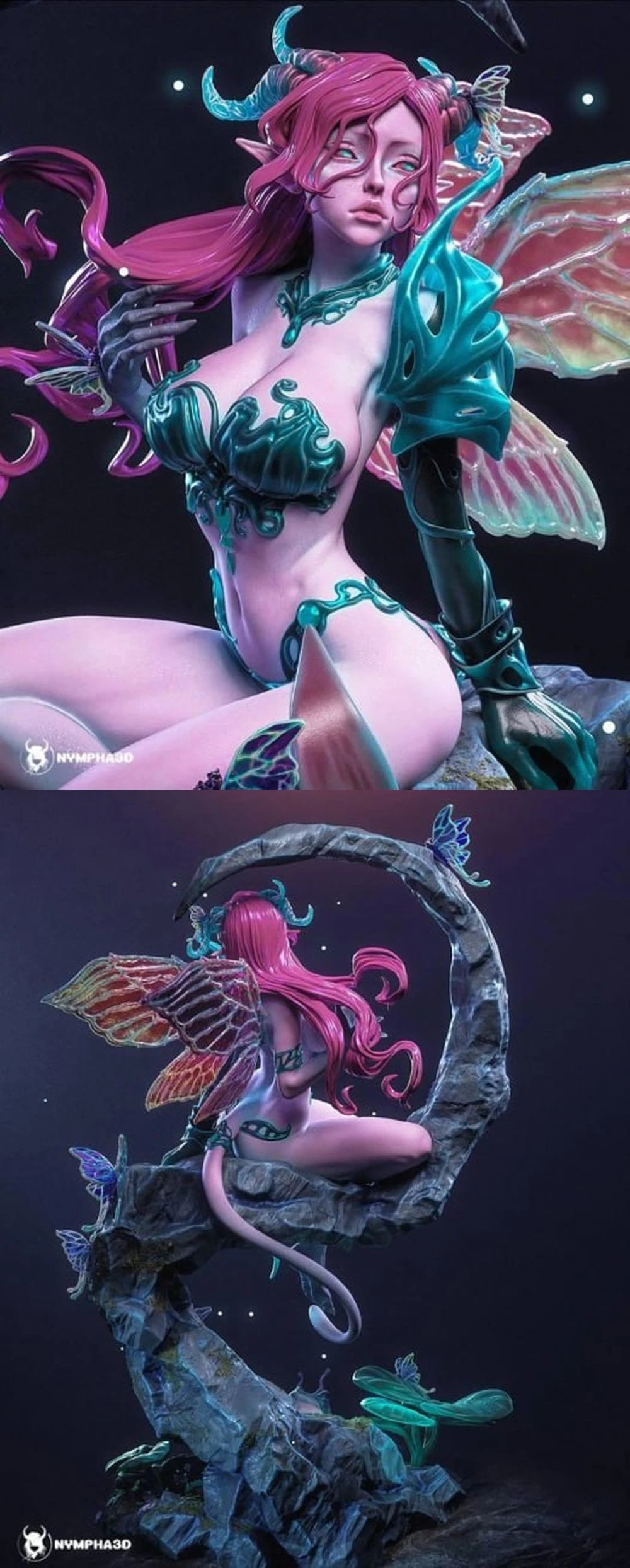 Moth Guardian STL render Moth Guardian 3D printable STL model