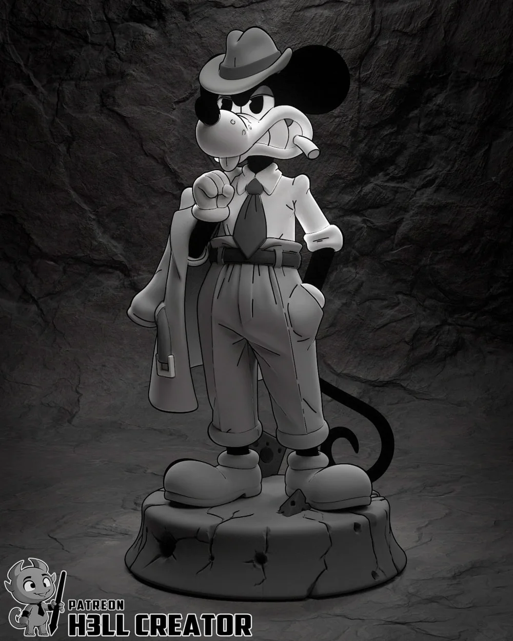 Mouse P.I. for Hire 3D printable STL model