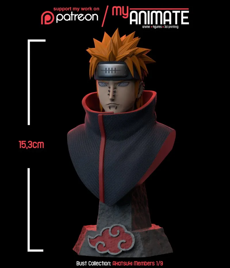 Pain Bust — Naruto 3D printable STL model