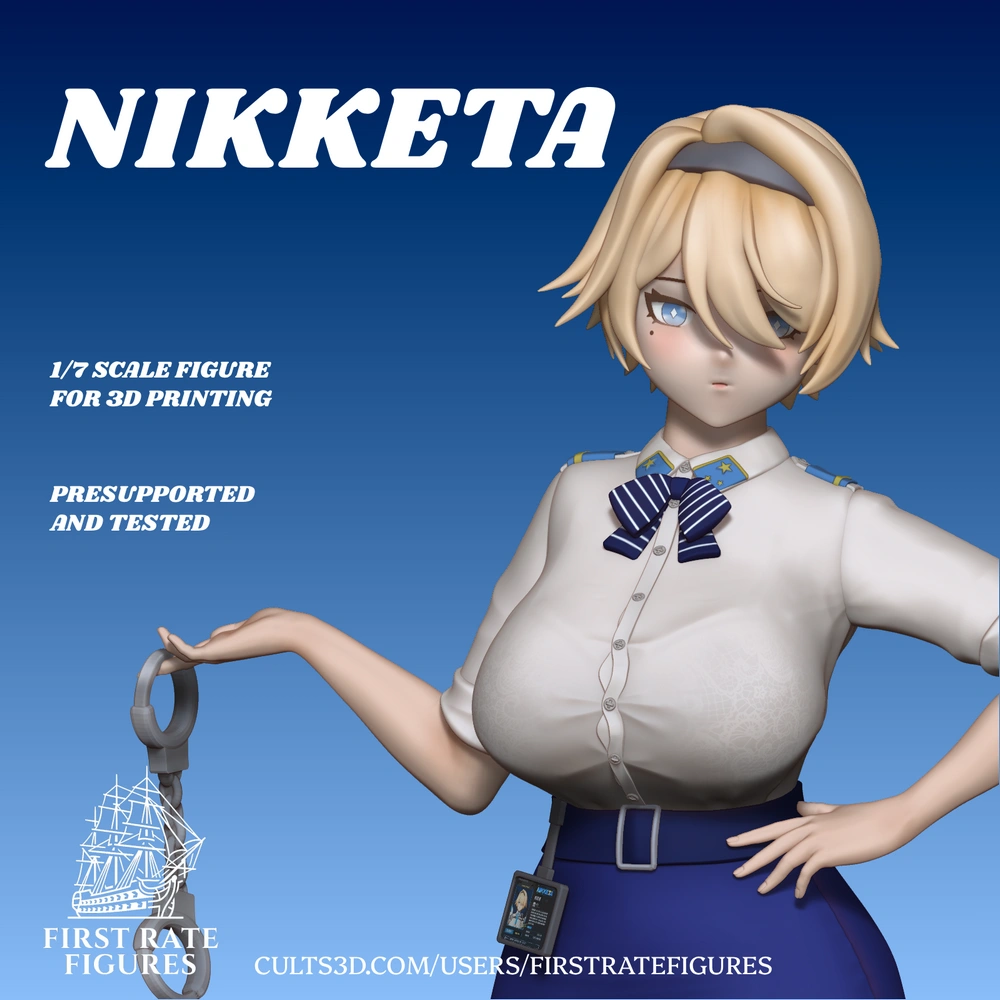 Nikketa — Girls' Frontline 2 STL render Nikketa — Girls' Frontline 2 3D printable STL model