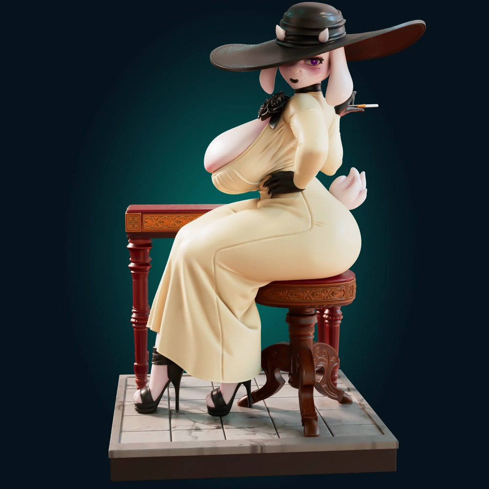 Toriel x Lady Dimitrescu — Undertale / Resident Evil STL render Toriel x Lady Dimitrescu — Undertale / Resident Evil 3D printable STL model