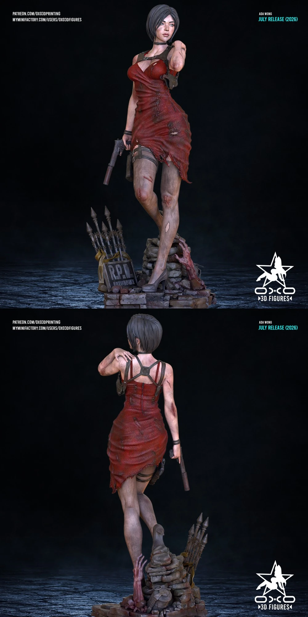 Ada Wong — Resident Evil STL render Ada Wong — Resident Evil 3D printable STL model