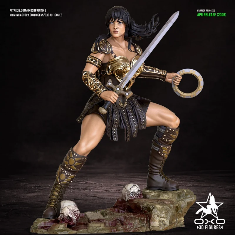 Warrior Princess STL render Warrior Princess 3D printable STL model