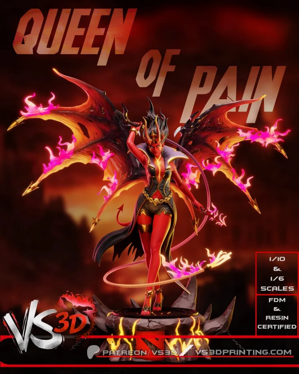 Queen of Pain — Dota 2 3D printable STL model