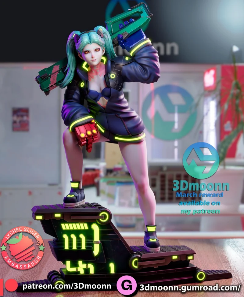 Rebecca — Cyberpunk: Edgerunners 3D printable STL model