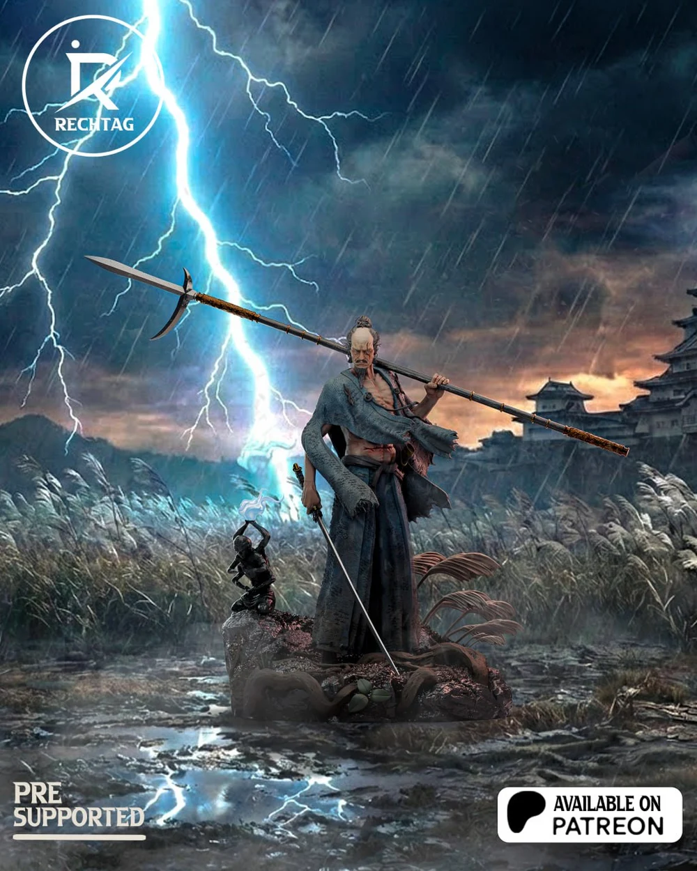 Isshin Ashina — Sekiro: Shadows Die Twice STL render Isshin Ashina — Sekiro: Shadows Die Twice 3D printable STL model