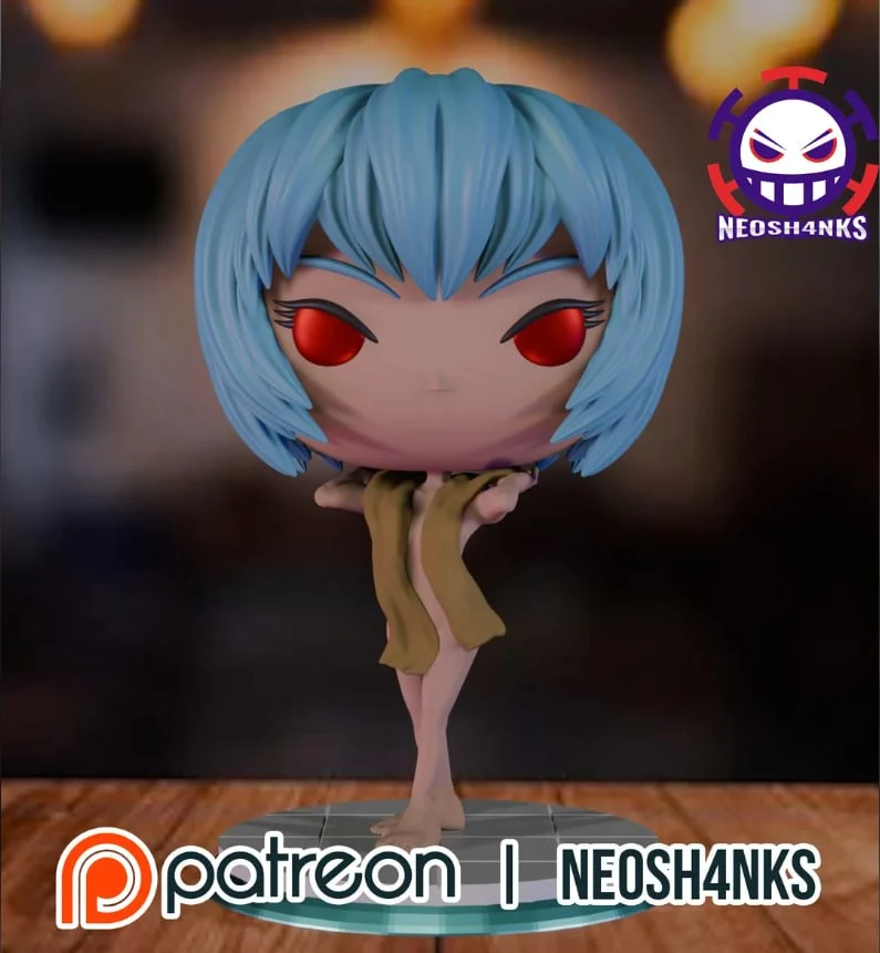 Rei Ayanami Towel Funko Style — Evangelion 3D printable STL model