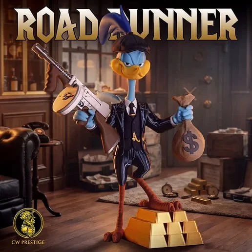 Road Runner Peaky Blinders Edition — Looney Tunes STL render Road Runner Peaky Blinders Edition — Looney Tunes 3D printable STL model