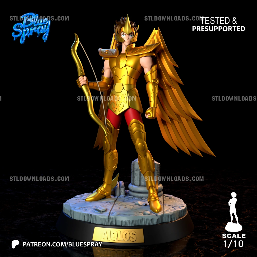 Sagittarius Aiolos — Saint Seiya 3D printable STL model