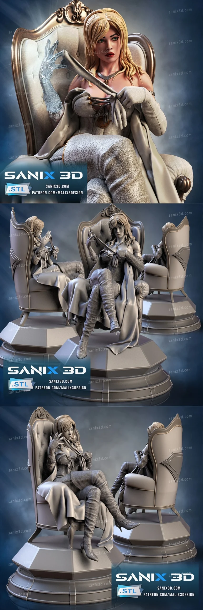 Emma Frost — Marvel 3D printable STL model