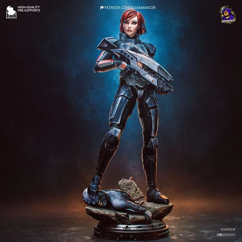 Shepard — Mass Effect STL render Shepard — Mass Effect 3D printable STL model