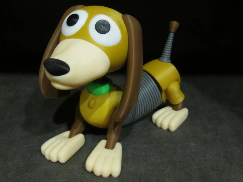 Slinky Dog from Toy Story with a coiled spring body and long ears