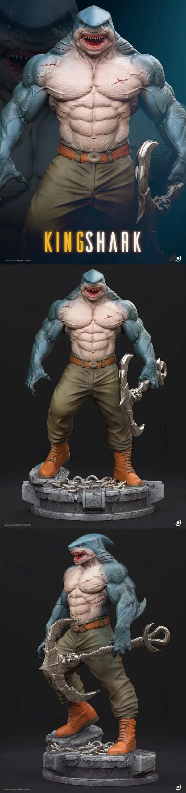 King Shark — DC Comics 3D printable STL model