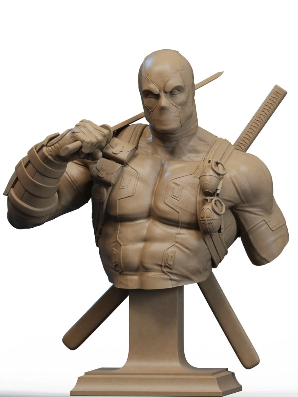Deadpool Bust — Marvel 3D printable STL model