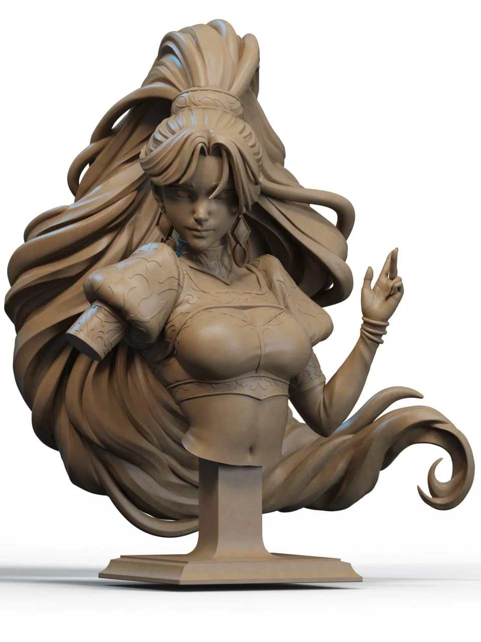 Djinn Bust 3D printable STL model