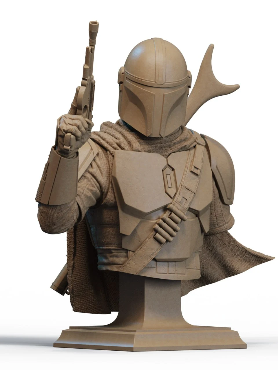 Mandalorian Bust — Star Wars 3D printable STL model