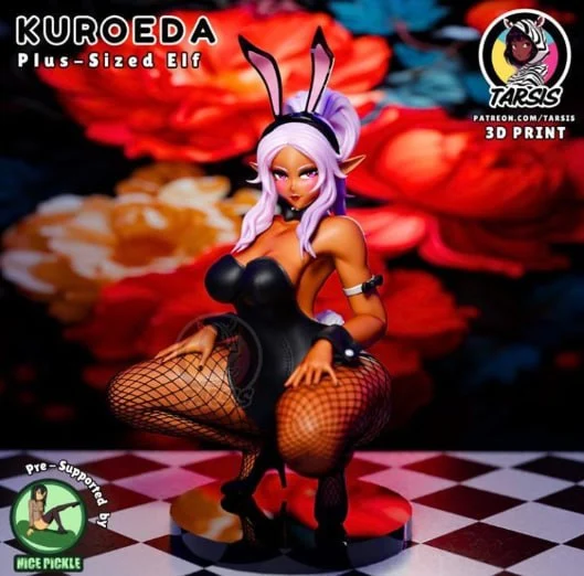 Kuroeda — Plus-Sized Elf STL render Kuroeda — Plus-Sized Elf 3D printable STL model