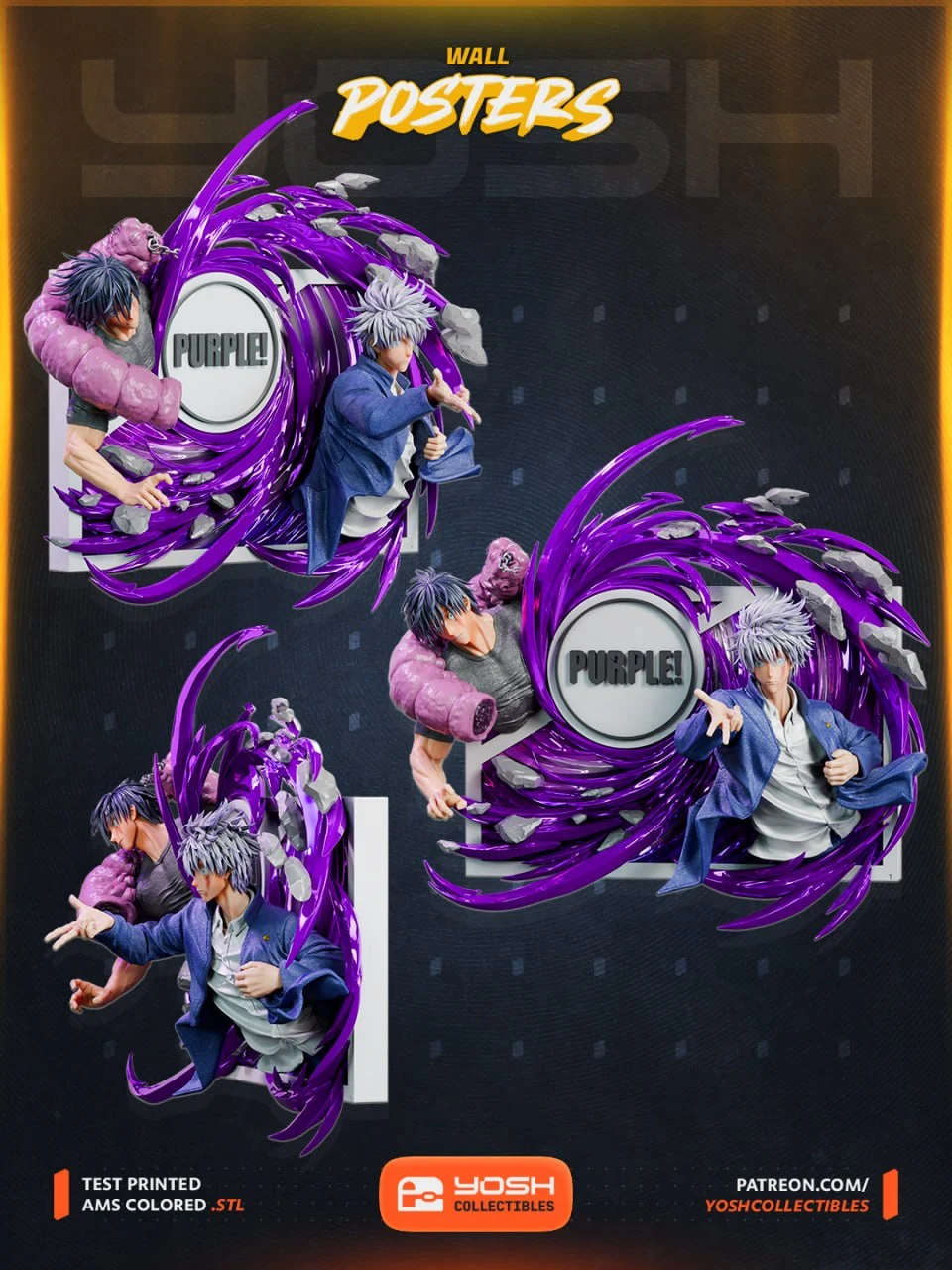 Toji & Gojo — Jujutsu Kaisen STL render Toji & Gojo — Jujutsu Kaisen 3D printable STL model