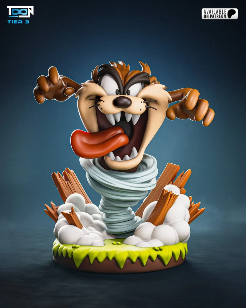 Taz — Looney Tunes STL render Taz — Looney Tunes 3D printable STL model
