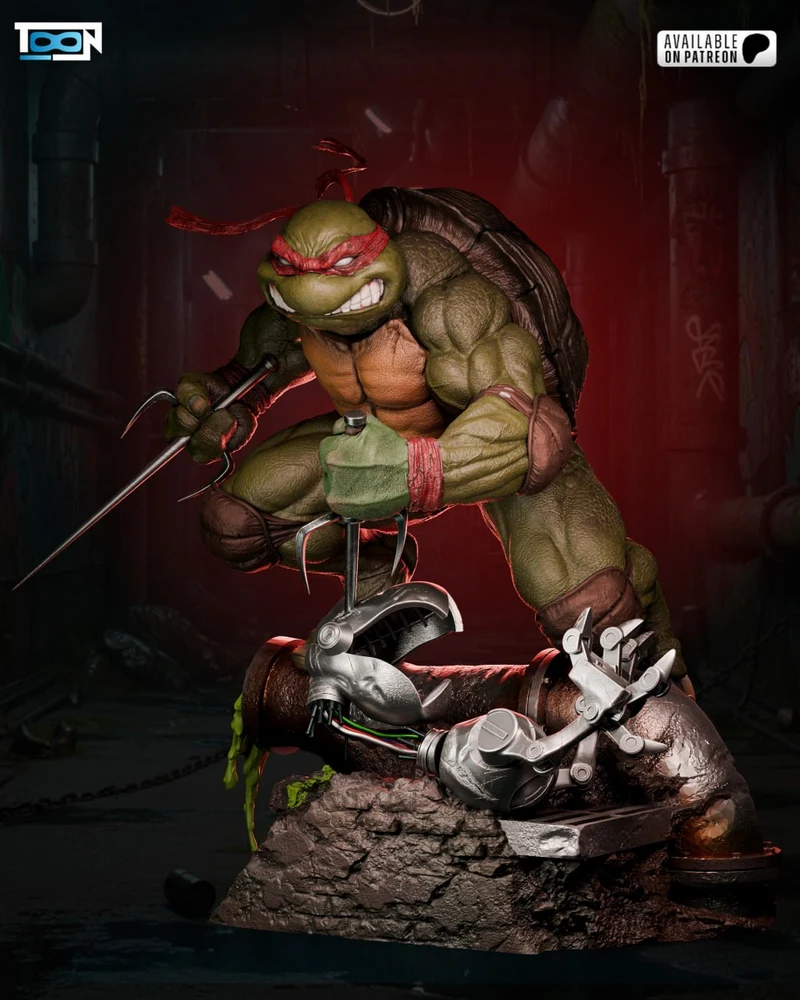 Raphael — Teenage Mutant Ninja Turtles STL render Raphael — Teenage Mutant Ninja Turtles 3D printable STL model