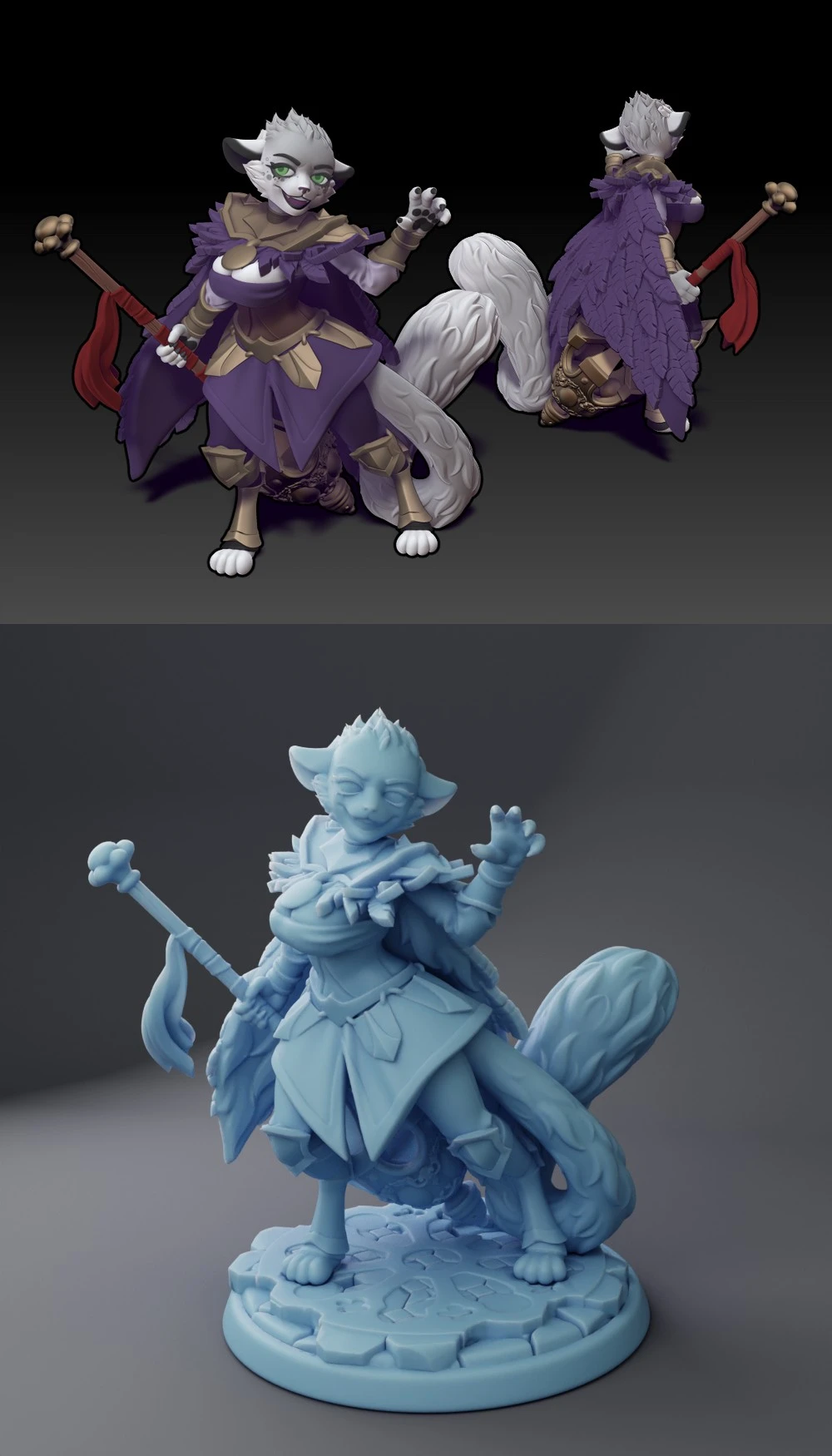 Kizi Tabaxi Cleric 3D printable STL model