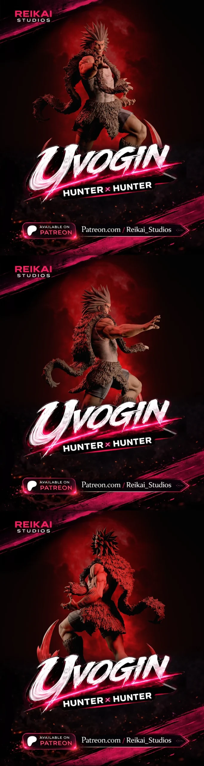 Uvogin — Hunter × Hunter STL render Uvogin — Hunter × Hunter 3D printable STL model