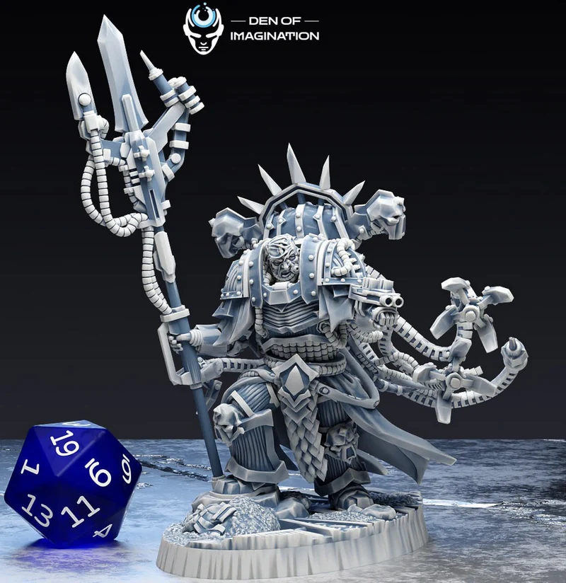 Voidblessed Father Chaos Lord Warpsmith — Warhammer 40,000 3D printable STL model