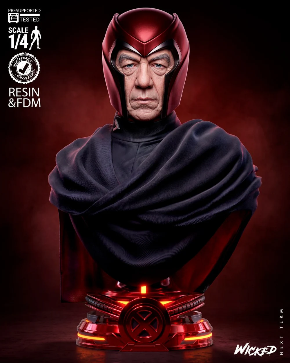 Magneto Portrait Bust — Marvel 3D printable STL model