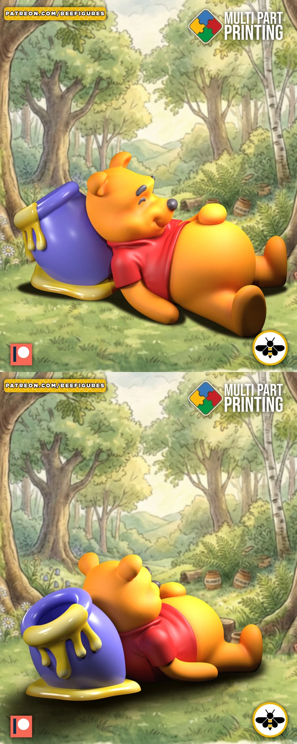 Winnie the Pooh — Winnie the Pooh STL render Winnie the Pooh — Winnie the Pooh 3D printable STL model
